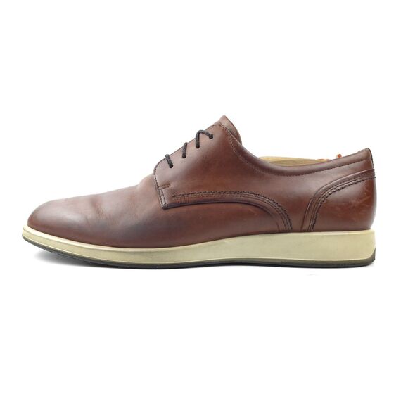 ECCO Jared Leather Oxford Casual Dress Shoe Brown Old Money Quiet Luxury Minimal - Picture 3 of 10